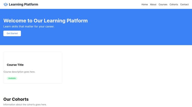 Thumbnail for prompt: A github inspired landing page for Harkeerat Singh's 100xDev Cohort website. Made by Atharv Ojha. It is a learning platform where 0-100 cohort is taken