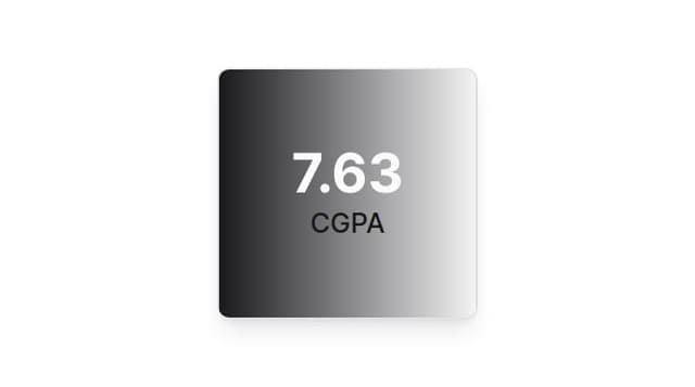Thumbnail for prompt: design an card that show result of calculated cgpa e.g. 7.63
