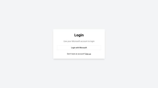 Thumbnail for prompt: login page using Microsoft SSO