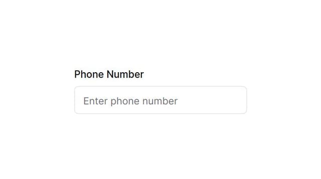 Thumbnail for prompt: a shadcn phone number input field with country dropdown