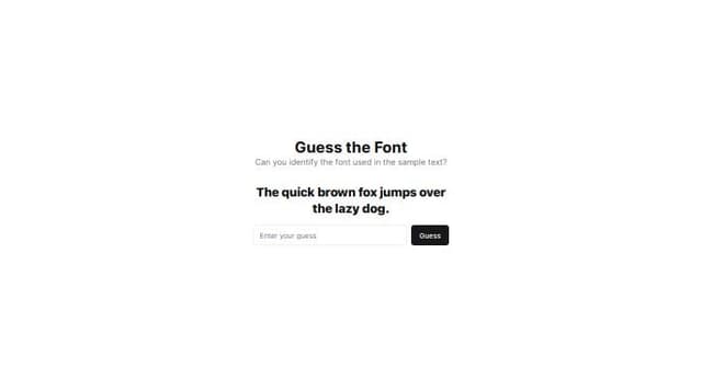 Thumbnail for prompt: Wordle-type game but for fonts.