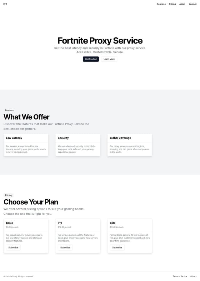 Thumbnail for prompt: Fortnite web proxy service