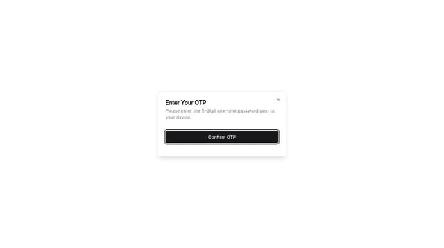 Thumbnail for prompt: give me a popup modal for entering a 5 digit OTP