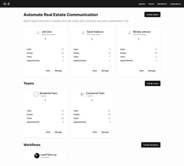 Thumbnail for prompt: add another tab at the top that says voice agent