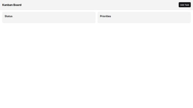 Thumbnail for prompt: "Create an elegant and simple Kanban board with two sections: one for status tracking and another for task prioritization. The board should support drag-and-drop functionality and allow users to update, add, and delete tasks seamlessly. The design should transmit elegance and simplicity through a clean and modern layout. Incorporate the following color palette:

Background panel: hsl(240 38% 98%)
Cards: hsl(0 0% 98%) with a subtle border color: hsl(0 0% 80%)
Key elements and interaction highlights: #FFA07A
Accent color for active states and buttons: rgb(114, 114, 189)
Text and dark elements: hsl(200, 19%, 18%)
Each section (status and priorities) should have clear visual separation, with elegant transitions and interactions. Focus on simplicity while maintaining functionality and usability."