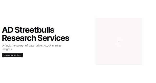 Thumbnail for prompt: create a mordern hero section for my stock advisory platform website with name AD Streetbulls Research Services