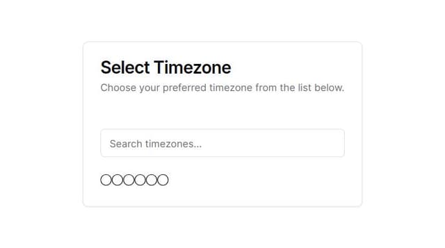 Thumbnail for prompt: Timezone selection dropdown