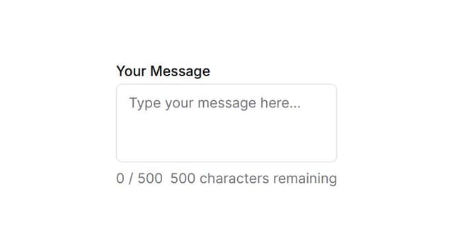 Thumbnail for prompt: use shadcn textarea to create a character count counter.