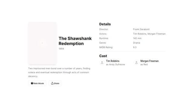 Thumbnail for prompt: IMDB movies details page including title, release year, poster, plot summary.