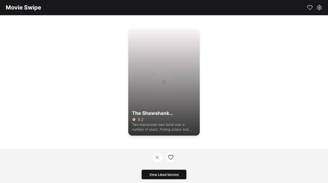 Thumbnail for prompt: Put a button at the bottom that takes me to the list of movies i liked