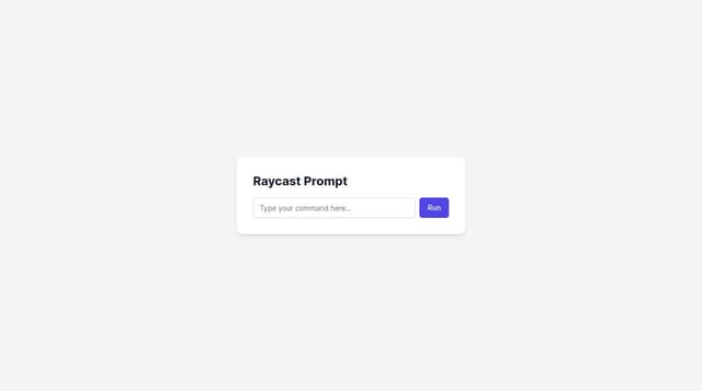 Thumbnail for prompt: Make a prompt input like Raycast app