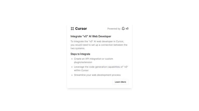 Thumbnail for prompt: how can I integrate V0 in Cursor