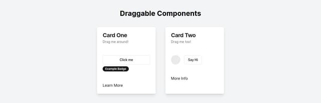Thumbnail for prompt: svelte draggable components
