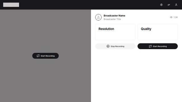 Thumbnail for prompt: Stripchat automated recorder ui using api to get record live stream 