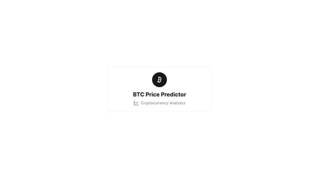 Thumbnail for prompt: create my a logo for BTC price prediction app