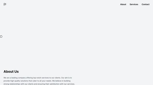 Thumbnail for prompt: One-Pager with Text on Hero Slider