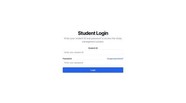 Thumbnail for prompt: Create a student login page for a student study management sytem 