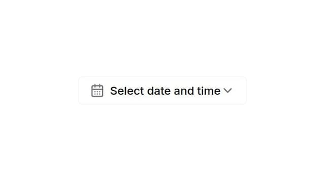 Thumbnail for prompt: Create a datetime picker that has a single input field. The time picker should be accurate to minutes. The calendar for date picker must be on top and time picker must be on bottom of the selector.