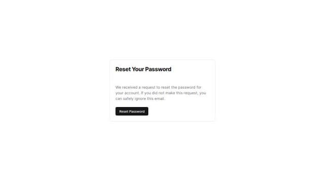 Thumbnail for prompt: HTML code to template reset password mail