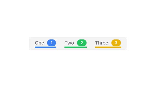 Thumbnail for prompt: Make tabs using different colors without de close icon