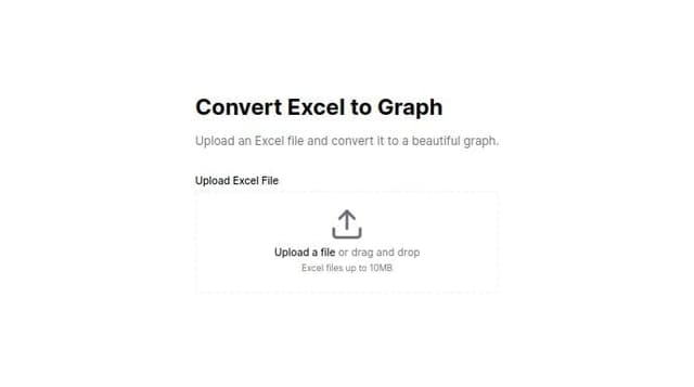 Thumbnail for prompt: create a page for convertion execel to graft