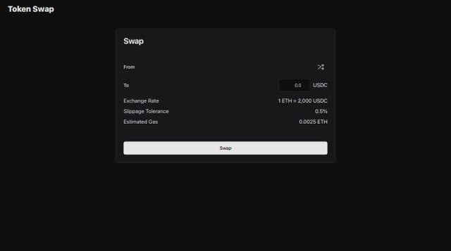 Thumbnail for prompt: token swap ui similar to uniswap