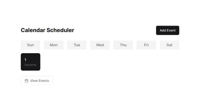 Thumbnail for prompt: a react calendar scheduler using shadcn/ui