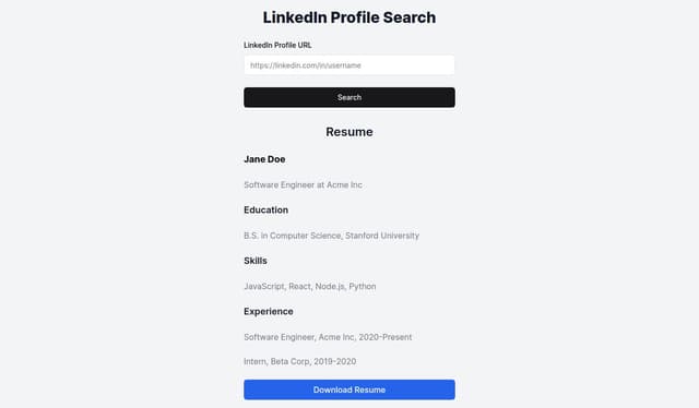 Thumbnail for prompt: remove the section bellow, and create resume