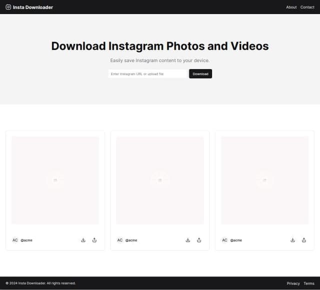 Thumbnail for prompt: a website like https://snapinsta.app/