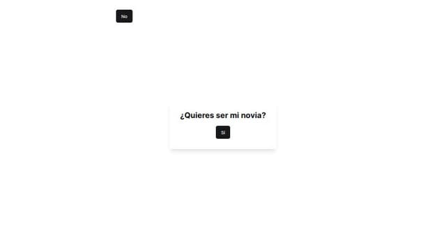 Thumbnail for prompt: un programa de python que pregunte al usuario ¿quieres ser mi novia? y que tenga 2 botones, uno quediga "si" y uno que diga "no", en caso de que seleccione el boton "si" debe mostrar una ventana emergente diciendo "sabia que dirias que si", en caso de que seleccione el boton "no", debe cambiar su poscicion aleatoriamente a lo largo de la ventana