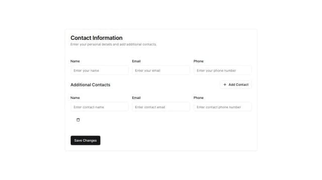 Thumbnail for prompt: a nested form with nested fields that dynamiclly grow and remove