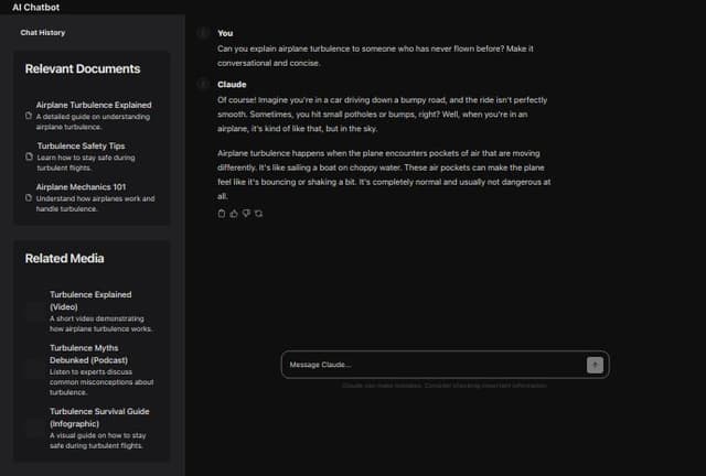 Thumbnail for prompt: add a collapsible left navigation pane that contains chat thread history