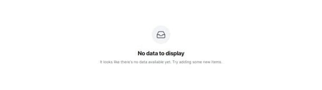 Thumbnail for prompt: Create a sleek empty state for a data table with shadcn