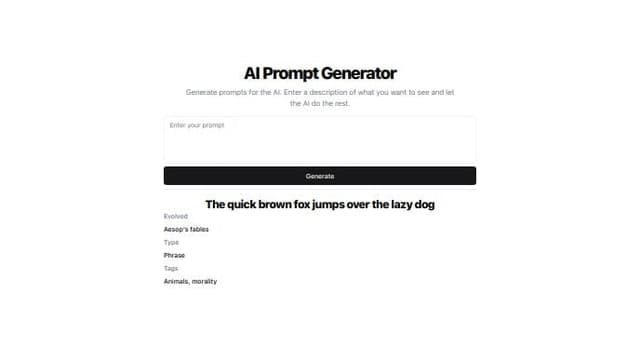 Thumbnail for prompt: generate a full AI prompt page 