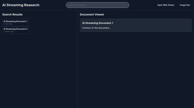 Thumbnail for prompt: everything needs to be selectable and add another link next to open web viewer that says Image Gen