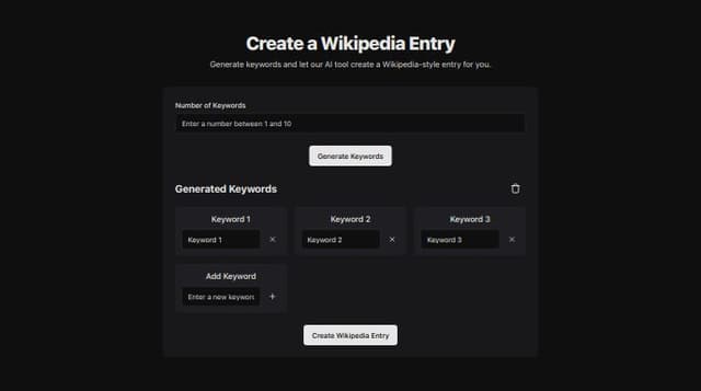 Thumbnail for prompt: This is great! Can you add functionality to add own keywords?