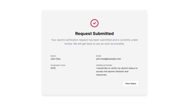 Thumbnail for prompt: what happens if the user clicks view status?