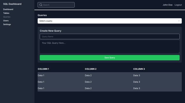 Thumbnail for prompt: add a form to this page to create a new query