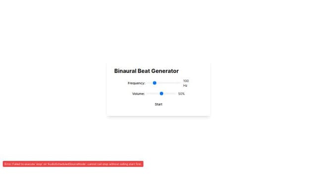 Thumbnail for prompt: a functional binaural beat generator