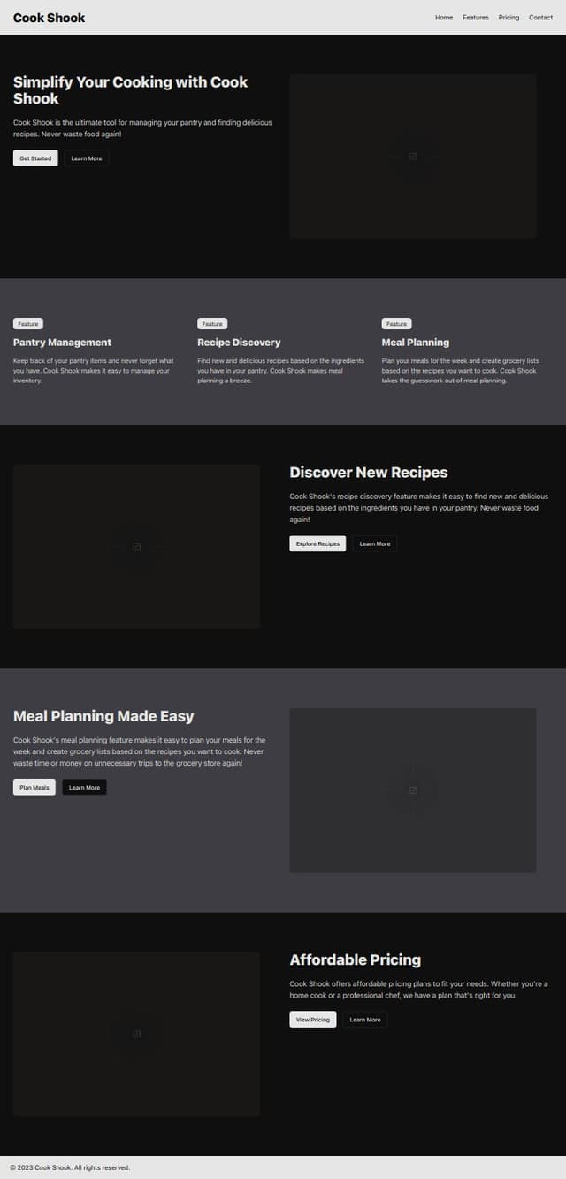 Thumbnail for prompt: make landing page with its feature and more details