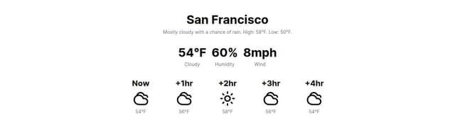Thumbnail for prompt: a colourful weather app with a centered search box for city and a 5 day forecast widget below