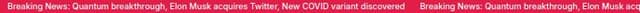 Thumbnail for prompt: instead of ticker tape have the headlines scroll up 