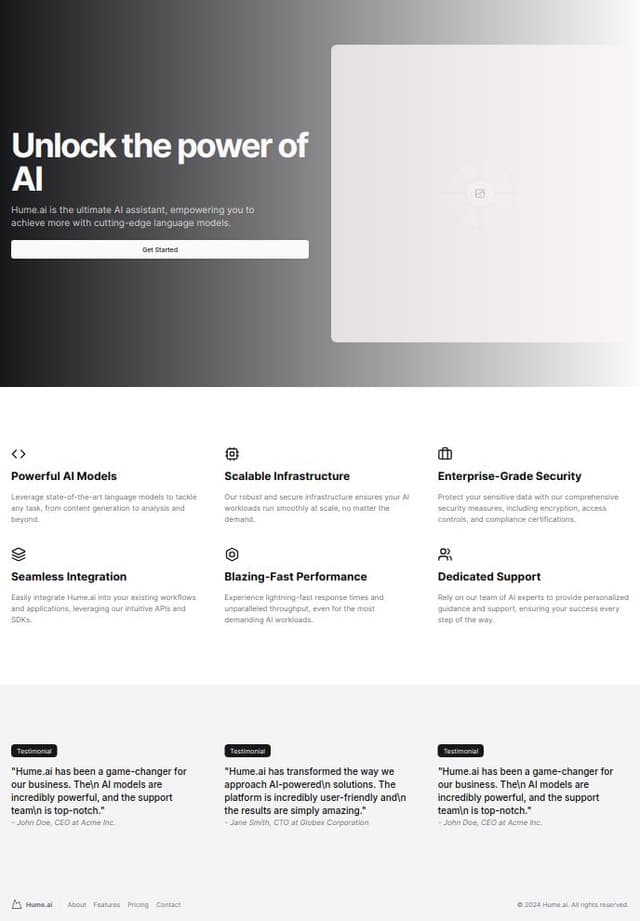 Thumbnail for prompt: create a clone of https://demo.hume.ai/