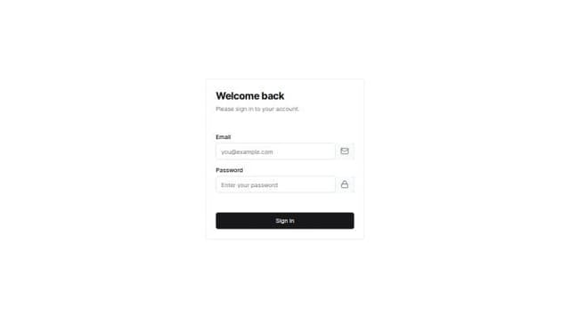 Thumbnail for prompt: For an Angular 17 project wiht Boostrap as CSS framework i need a minimalist form login inside a wrapper centered but the internal components aligned to left side the text are two email and password in the email field i want a email icon aling to right sde and the password field with an icon of lack 
