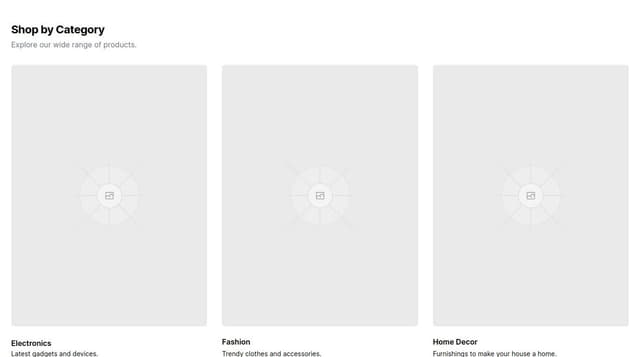 Thumbnail for prompt: A list of product categories with image, name and description.