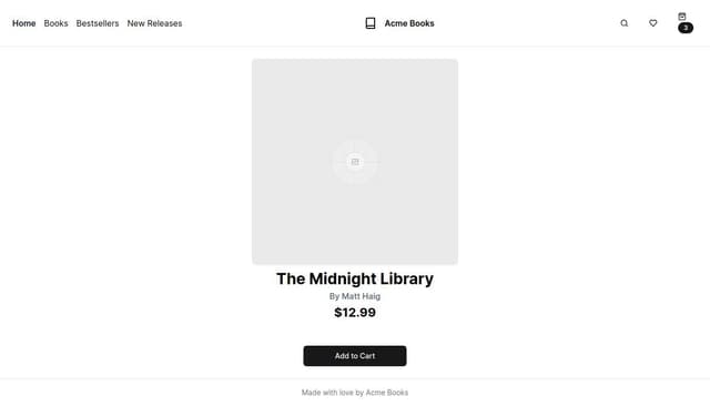 Thumbnail for prompt: create a template for a ecommerce book store