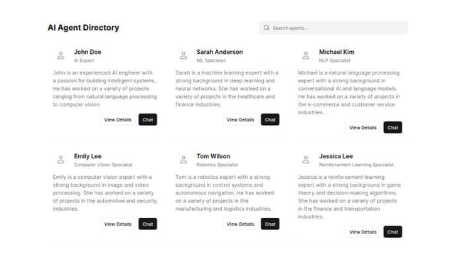 Thumbnail for prompt: directory of AI agents