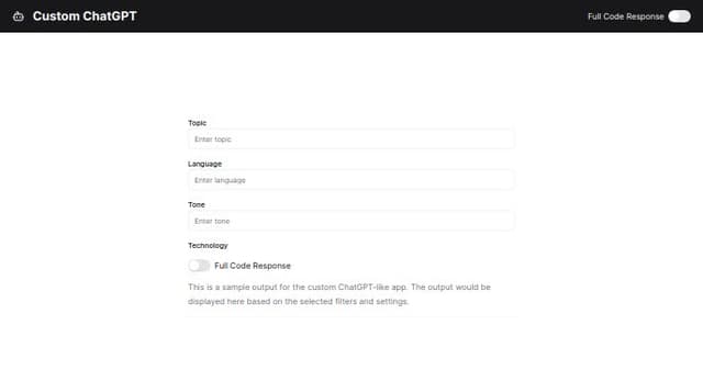 Thumbnail for prompt: Put these options into the middle of the screen similar to how v0.dev looks