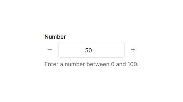 Thumbnail for prompt: Create a numeric input using shadcn with a min and max value.
