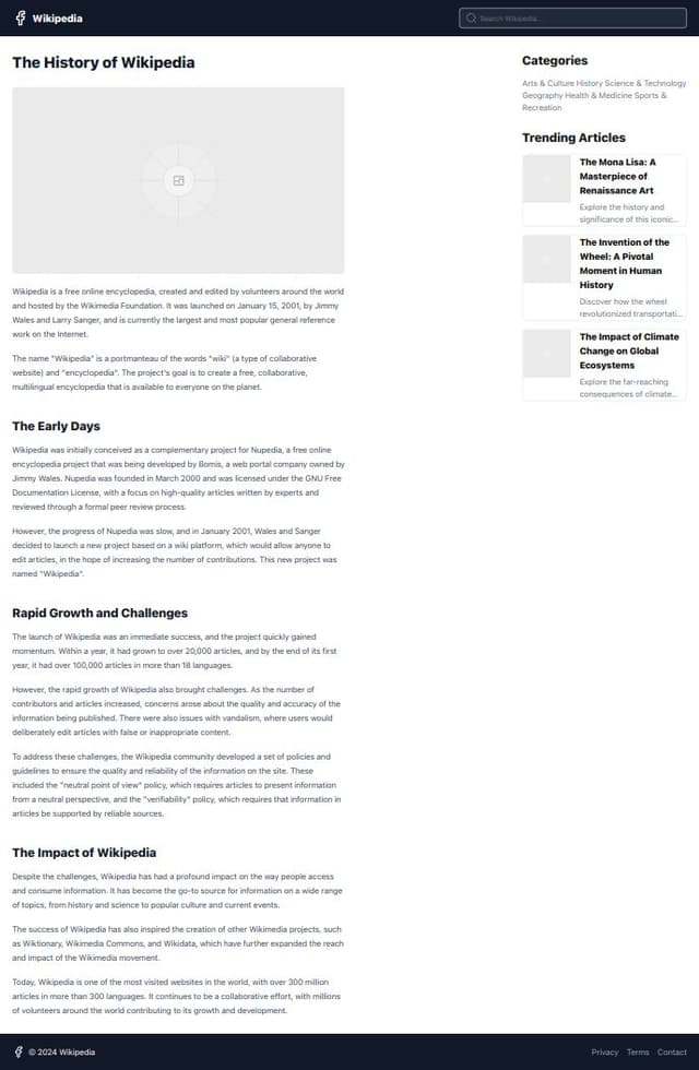 Thumbnail for prompt: Make it more clean, and design the article page